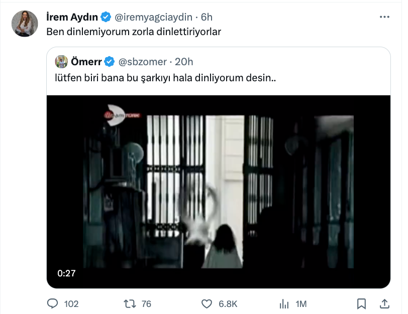 irem aydin dan takipcisinin paylasimina carpici yanit